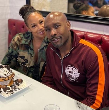 Pam Byse with her husband Morris Chestnut